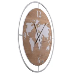 Wooden And Metal Wall Clock Brown - StyleCraft