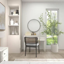 Contemporary Metal Wall Mirror Silver - Olivia & May -Home Decoration Store GUEST 0190987b 27da 4d0a a027 a5740dbe8dd5