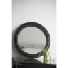 23.5" Round Mirror Distressed Antique Black - A&B Home