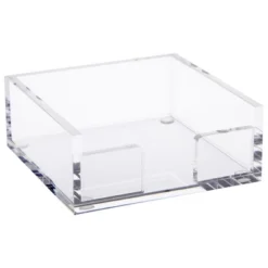Juvale Clear Acrylic Sticky Note Holder For Desk Organization, Storage, Office Supplies Organizer, Notepad Dispenser For Dorm Room Accessories, 4x4 In -Home Decoration Store GUEST 035301b5 93fd 4b57 a19c 6b967b8f229a