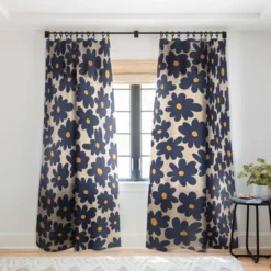 Miho Mini Floral Garden Single Panel Sheer Window Curtain - Deny Designs -Home Decoration Store GUEST 043600eb 0da1 4226 91aa b92b0655dde3
