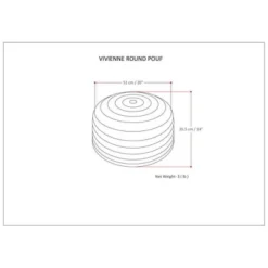 Anna Round Pouf - WyndenHall -Home Decoration Store GUEST 05b2b13b 3c66 4f32 b481 e1acb1f8ec5d
