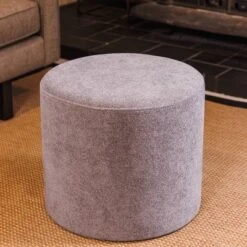 19" Round Pouf Ottoman - WOVENBYRD -Home Decoration Store GUEST 06017269 84f3 414b 8b31 a6a8cb165b4d