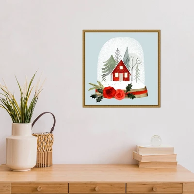 16" X 16" Snow Globe Village I By Victoria Barnes Framed Canvas Wall Art - Amanti Art 7 16" X 16" Snow Globe Village I By Victoria Barnes Framed Canvas Wall Art - Amanti Art - Image 5