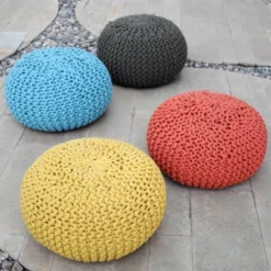 Moro Handcrafted Modern Cotton Pouf - Christopher Knight Home -Home Decoration Store GUEST 076922d1 fdfc 45b8 b9f3 4869f14c956e