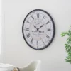 Vintage Wood Wall Clock With Typography Brown - Olivia & May -Home Decoration Store GUEST 07b954cd 7b56 486a b01e c407c99445ad