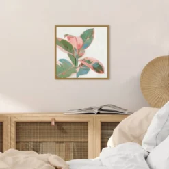 16" X 16" Pink Ficus I By Asia Jensen Framed Canvas Wall Art - Amanti Art -Home Decoration Store GUEST 096a5d72 c053 4bf7 a4e8 d6b3b261292c