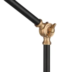 360 Lighting Colborne Modern Mid Century Desk Table Lamp 28" Tall Antique Brass Black With USB Charging Port LED For Bedroom Living Room Bedside Kids -Home Decoration Store GUEST 0991d604 6561 4175 a8fd 3ea9d9c3b677