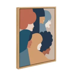 18" X 24" Sylvie We Persist Earthy Framed Canvas Wall Art By Dominique Vari Natural - Kate And Laurel