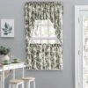 Ellis Curtain Madison Floral Design Printed Natural Ground 1.5" Rod Pocket Tailored Swag 56" X 36" Blue -Home Decoration Store GUEST 0c50d0ce e08e 492b a2e6 90db86e33daa