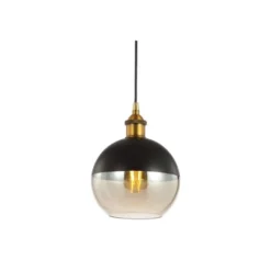 7.5" Metal Adjustable Nixon Drop Globe Pendant (Includes Energy Efficient Light Bulb) Brass - JONATHAN Y