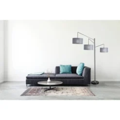 91" Wellington Arc Lamp Silver - Adesso -Home Decoration Store GUEST 0e464440 f331 4def a4fc ee94c32319fe
