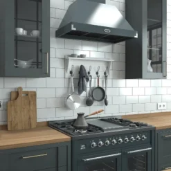 Flash Furniture Daly Wall Mounted 24 Inch Solid Pine Wood Storage Rack With Upper Shelf And 5 Hooks For Entryway, Kitchen, Bathroom, Solid White