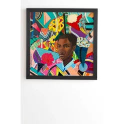 Jennikcole Life In Chaos And Peace Black/Green Framed Wall Canvas - Deny Designs -Home Decoration Store GUEST 1064f803 89c7 46e8 9c0a 0ceb548835a7