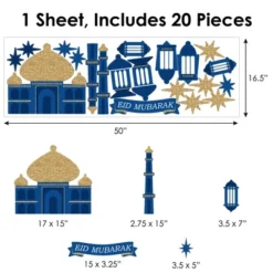 Big Dot Of Happiness Ramadan - Peel And Stick Eid Mubarak Vinyl Wall Art Stickers - Wall Decals - Set Of 20 -Home Decoration Store GUEST 123fd38c bb08 4246 9ad7 1b1bedbe0f0d