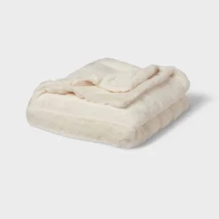 55"x80" Faux Fur Ribbed Bed Throw - Threshold™ -Home Decoration Store GUEST 1412c4ed 1509 4a81 9995 dfeb944120c0