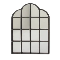 Metal Window Pane Inspired Wall Mirror With Arched Tops And Studs Black - Olivia & May -Home Decoration Store GUEST 14674367 43e2 4c4b 80bd e199a37cf457