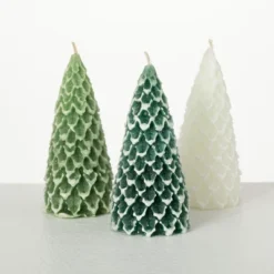 4"H Sullivans Cone Pine Tree Candle Set Of 3; Green -Home Decoration Store GUEST 14c69e16 329f 4b24 b66d cb7554568f33