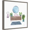 16" X 16" Bathroom I By Farida Zaman Framed Canvas Wall Art Green - Amanti Art -Home Decoration Store GUEST 14d98b33 d457 4592 894d 193115233b48