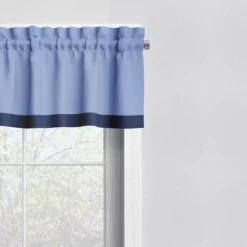 Bacati - Solid Blue/Navy Window Valance