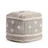 Sidney Street Pouf Black/Ivory - Anji Mountain