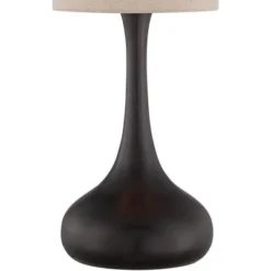 360 Lighting Modern Table Lamp With USB And AC Power Outlet Workstation Charging Base 24.5" High Espresso Bronze Droplet Living Room Desk Office -Home Decoration Store GUEST 1890e857 ab66 48ea ba5a 68ee6c577cea