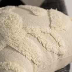 16" Handwoven Cotton Throw Pillow Cover With White On White Tufted Design And Tassel Corners -Home Decoration Store GUEST 192f03b4 dc21 4c09 897c abd409fe83db