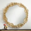 Uttermost Layered Lotus Shiny Gold 33 1/2" Round Wall Mirror -Home Decoration Store GUEST 1ce61014 055c 4362 be60 cefc5835f515