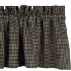 Home Collections By Raghu Newbury Gingham Black Valance, 72x15.5