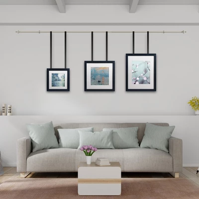 Hastings Home 1" Curtain Rod With Finials - Gray 5 Hastings Home 1" Curtain Rod With Finials - Gray - Image 3