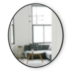 37" Hubba Round Wall Mirror Black - Umbra -Home Decoration Store GUEST 2009c27c 00e2 46ec b175 14dc3a9cfff2