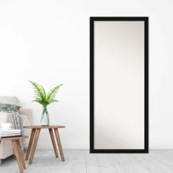 27" X 63" Non-Beveled Avon Black Full Length Floor Leaner Mirror - Amanti Art -Home Decoration Store GUEST 2099699b 47bd 47d5 986f 245315867bf6