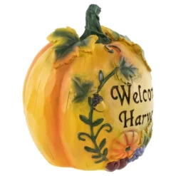 Northlight 7" Orange "Welcome Harvest" Pumpkin Fall Tabletop Decoration -Home Decoration Store GUEST 22153f78 b5e0 4c65 ad7a 957b096df6e2