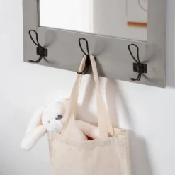 18" X 28" Cates Functional Wall Mirror Gray - Kate & Laurel All Things Decor -Home Decoration Store GUEST 2271d20c a089 49bc aa99 e0cb25de755a