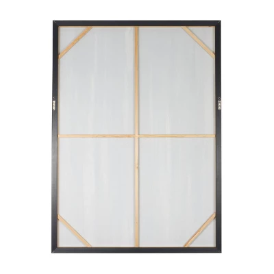 Canvas Abstract Framed Wall Art With Silver Frame Blue - Olivia & May 3 Canvas Abstract Framed Wall Art With Silver Frame Blue - Olivia & May