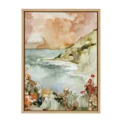 18" X 24" Sylvie Landscape 04 Framed Canvas By Annie Quigley Natural - Kate & Laurel All Things Decor