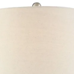 360 Lighting Albert Modern Table Lamp 24 3/4" High Mercury Glass Gourd Oatmeal Drum Shade For Bedroom Living Room Bedside Nightstand Office Kids House -Home Decoration Store GUEST 255663f9 21d4 4635 a581 5dc910b4633b