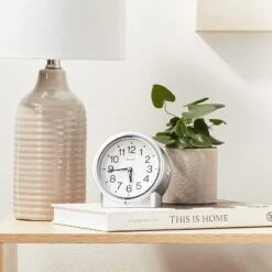 Seiko 5" Everett Alarm Clock, Silver -Home Decoration Store GUEST 27b22229 e255 4a48 ba01 27e7efbf5d49