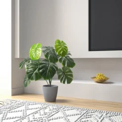 Forever Leaf 32" Artificial Monstera Plant In Cement Pot, Indoor Artificial Plant For Home Decor -Home Decoration Store GUEST 2829617b 9c2c 4e9d bef7 9bf342683deb