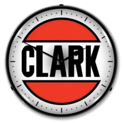 Collectable Sign & Clock | Clark Gas LED Wall Clock Retro/Vintage, Lighted - Great For Garage, Bar, Mancave, Gym, Office Etc 14 Inches