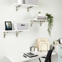 Built Industrial 2 Pack Folding L Wall Shelf Bracket, 10 Inch Collapsible Hardware With Locking Hinge For Garage Shelves, Holds 120lbs -Home Decoration Store GUEST 287cb2e8 070c 48d4 bea1 4033a2fb6480