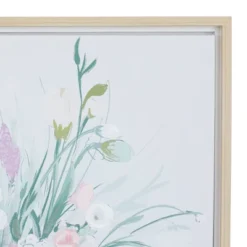 Canvas Floral Bouquet Framed Wall Art With Tan Frame - Olivia & May -Home Decoration Store GUEST 28b3b2d4 9a8f 407c bb64 34ad502fa009