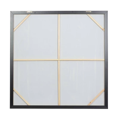 Canvas Landscape Trees Framed Wall Art With Silver Frame White - Olivia & May 4 Canvas Landscape Trees Framed Wall Art With Silver Frame White - Olivia & May - Image 2