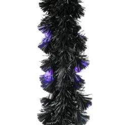 National Tree Company 9 Ft. Black Fiber Optic Garland With Purple And Orange Lights -Home Decoration Store GUEST 2ac856af 0215 419b 82b9 0def8892655c