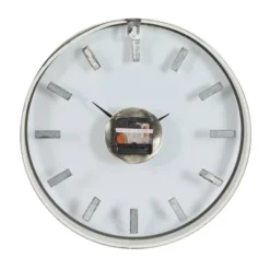 14" X 14" Round Aluminum Wall Clock With Clear Face - Olivia & May -Home Decoration Store GUEST 2b65d50f 0956 46af 99d2 bf8cf412e29d
