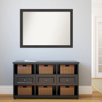 42" X 31" Non-Beveled Rustic Plank Espresso Narrow Wall Mirror - Amanti Art 7 42" X 31" Non-Beveled Rustic Plank Espresso Narrow Wall Mirror - Amanti Art - Image 5