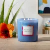 28oz Glass Moonlit Hibiscus Candle Light Blue - Opalhouse™ -Home Decoration Store GUEST 2c95080b 9726 45aa 9b0e 3946015c92e0