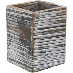 Paper Junkie Rustic Wood Pencil Holder (2 Pack) For Office Home, 3x3x4" -Home Decoration Store GUEST 2cc89df5 7093 4374 a845 e87665c6cfff