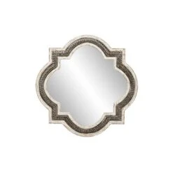 Wood Quatrefoil Wall Mirror White - Olivia & May -Home Decoration Store GUEST 2d00f902 600d 45cf 8c97 2cecd41aec0d