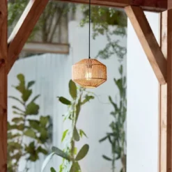 Lotus 1-Light Pendant Lighting With Natural Twine Shade - Globe Electric -Home Decoration Store GUEST 2d2cac60 6dd5 45e5 9df1 f74f8d7a178c